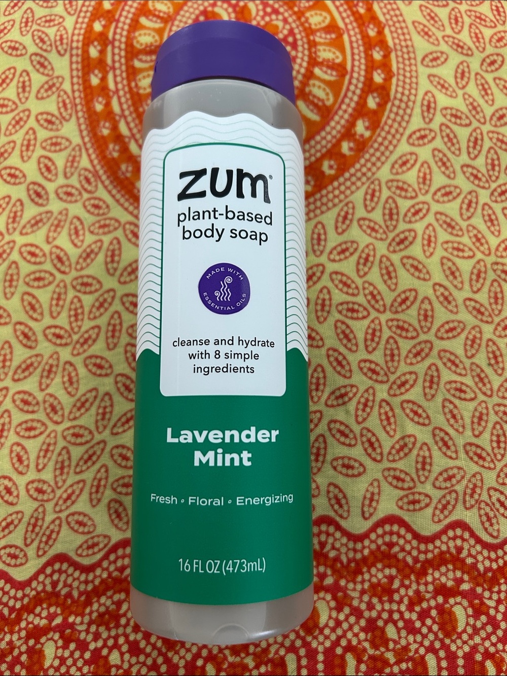 ZUM Lavender Mint Plant-Based Body Soap 
Made in the USA 
CRUELTY FREE AND VEGAN